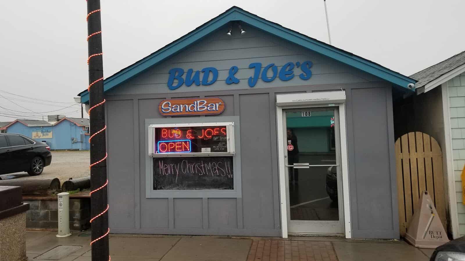 Bud and Joes Bar is Located in Kure Beach, North Carolina near the Kure Beach Boardwalk