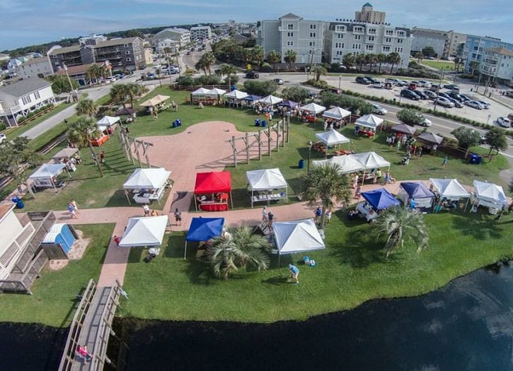 Carolina Beach Farmers Market is free to attend in the summer - Find a cozy vacation rental cottage in Carolina Beach North Carolina