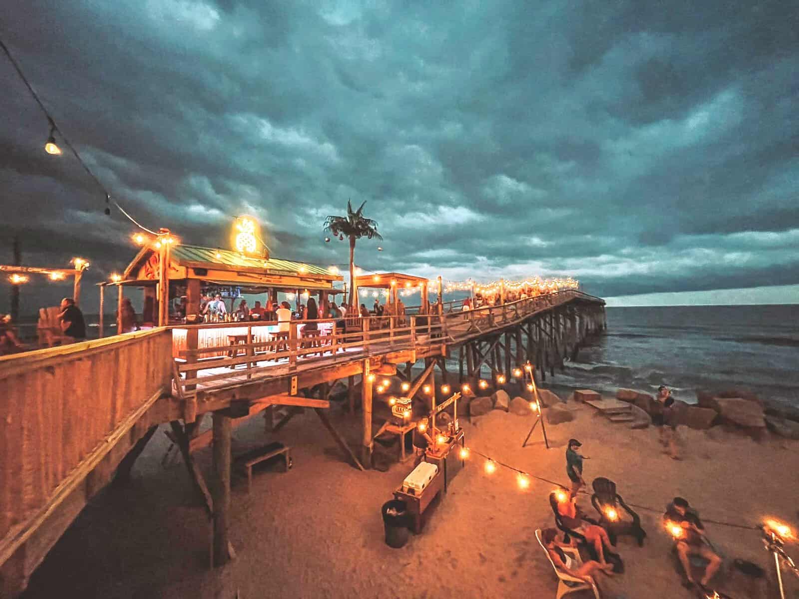 Carolina Beach Pier and Low Tide Tiki Bar is Located on the North End of Carolina Beach, North Carolina