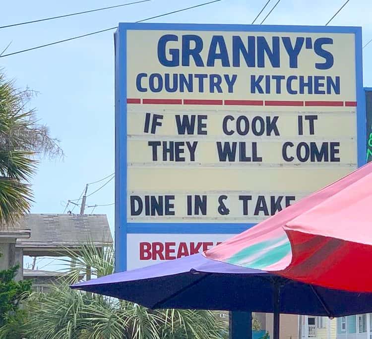 Granny's Country Kitchen and Breakfast is Located in Carolina Beach, North Carolina
