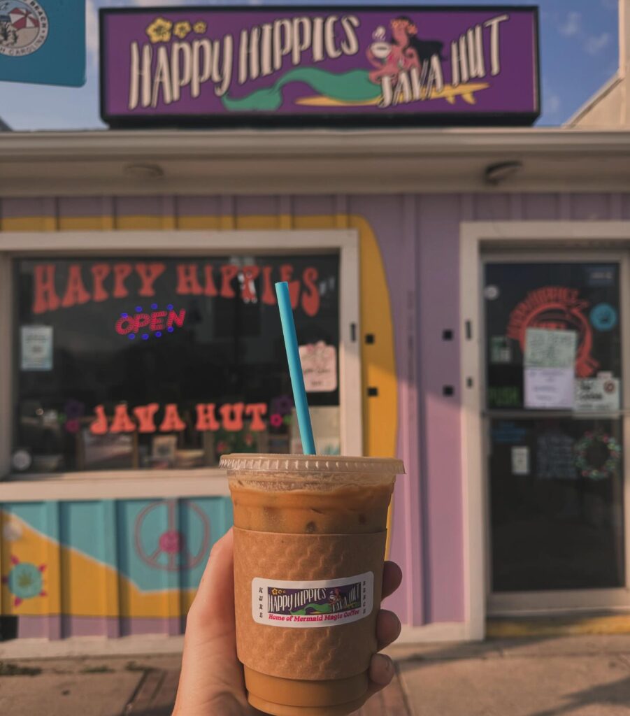 Happy Hippies Java Hut is Located in Kure Beach, North Carolina near the Kure Beach Boardwalk