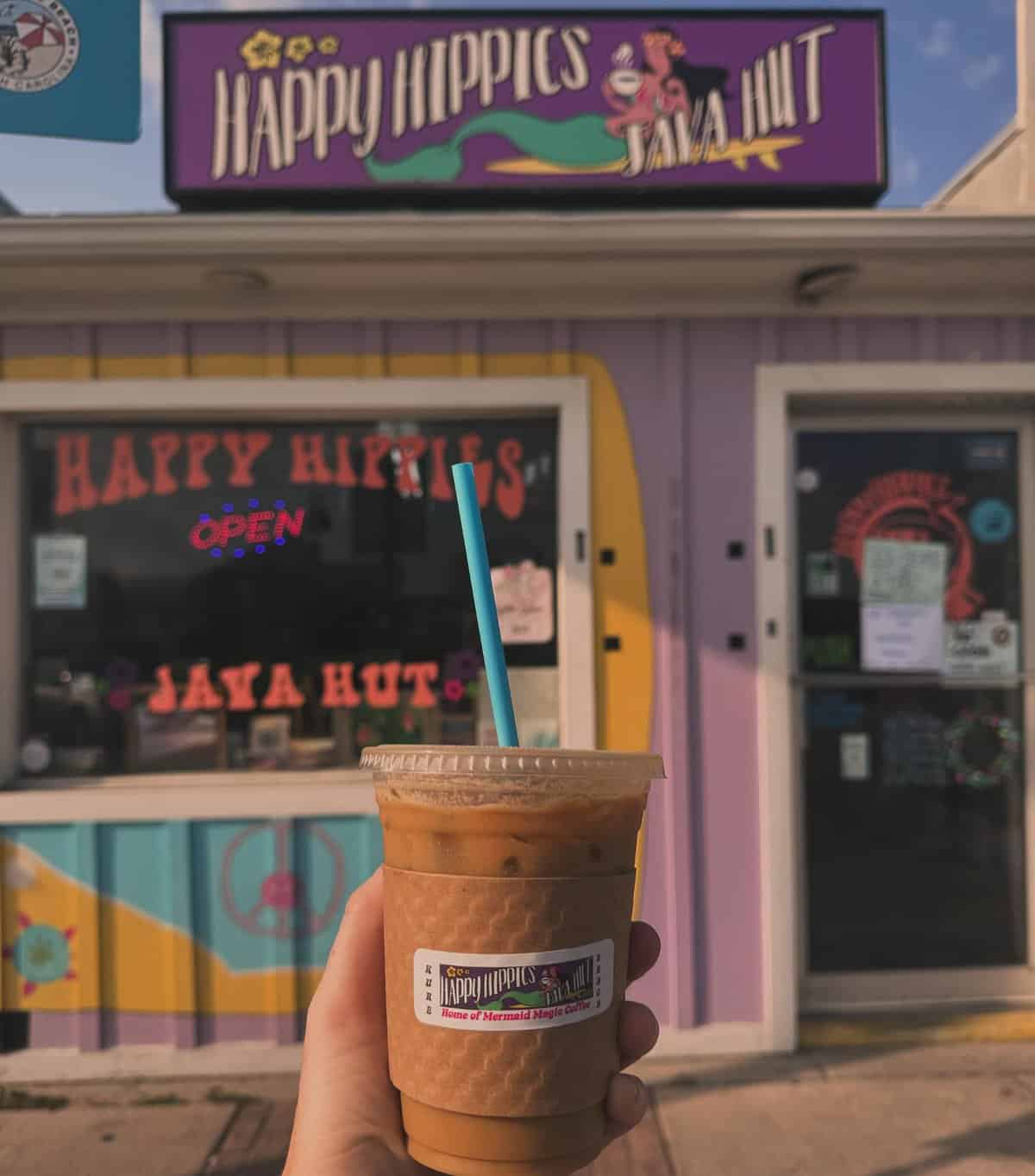 Happy Hippies Java Hut is Located in Kure Beach, North Carolina near the Kure Beach Boardwalk