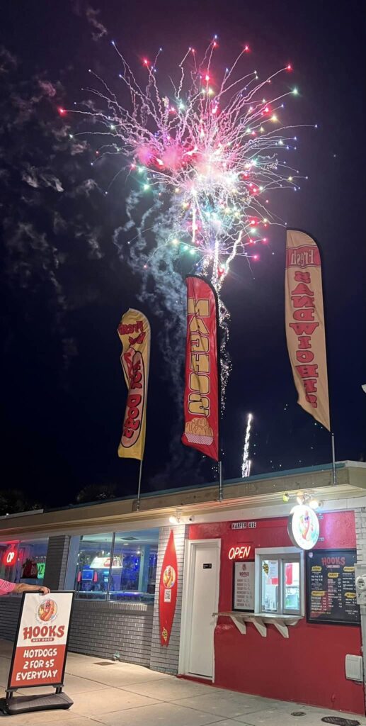 Hook's Hotdogs is Located on the Historic Boardwalk of Carolina Beach, North Carolina