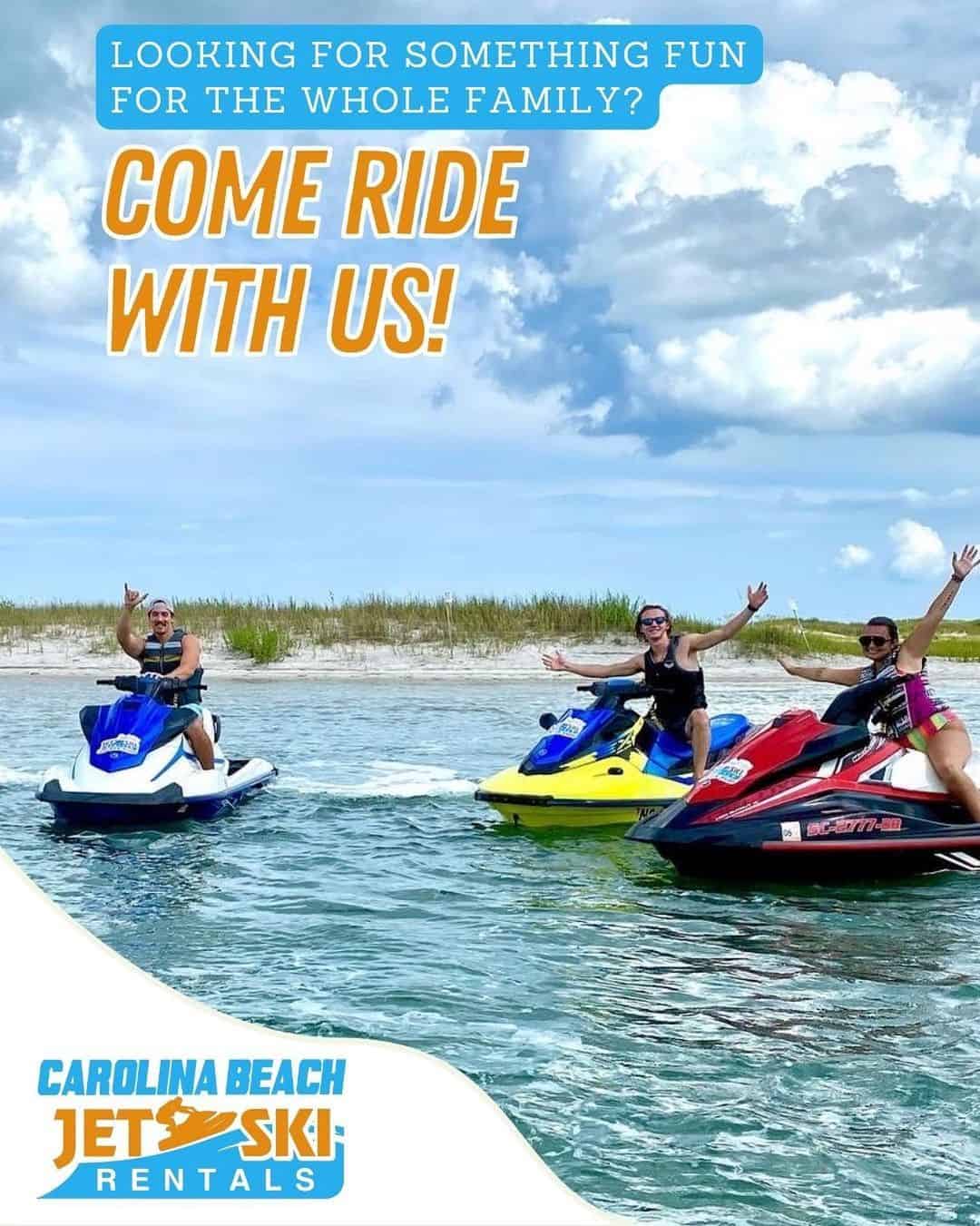 Looking for something fun for the whole family? Rent some jet skis with Carolina Beach Jet Ski Rentals