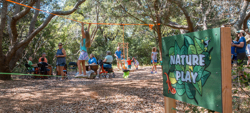 Nature Play Outdoor Kids Park Located at North Carolina Aquarium at Fort Fisher