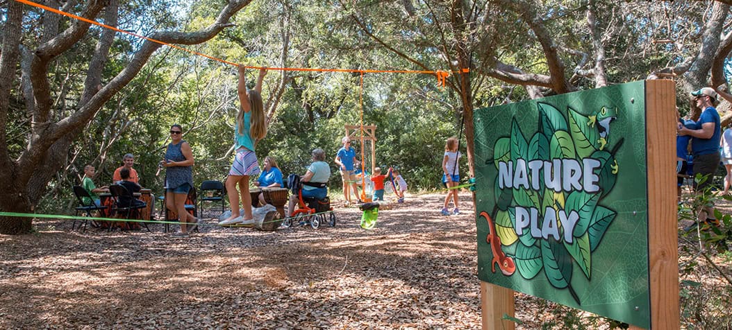 Nature Play Outdoor Kids Park Located at North Carolina Aquarium at Fort Fisher
