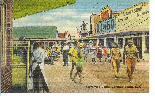 Old Carolina Beach Boardwalk is one of few remianing vintage boardwalks left standing in the nation.