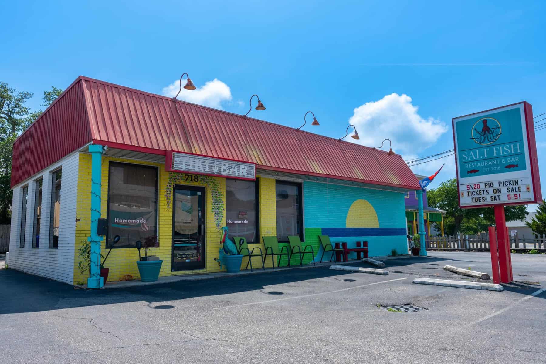 Salt Fish Restaurant and Tiki Bar Located in Carolina Beach, North Carolina