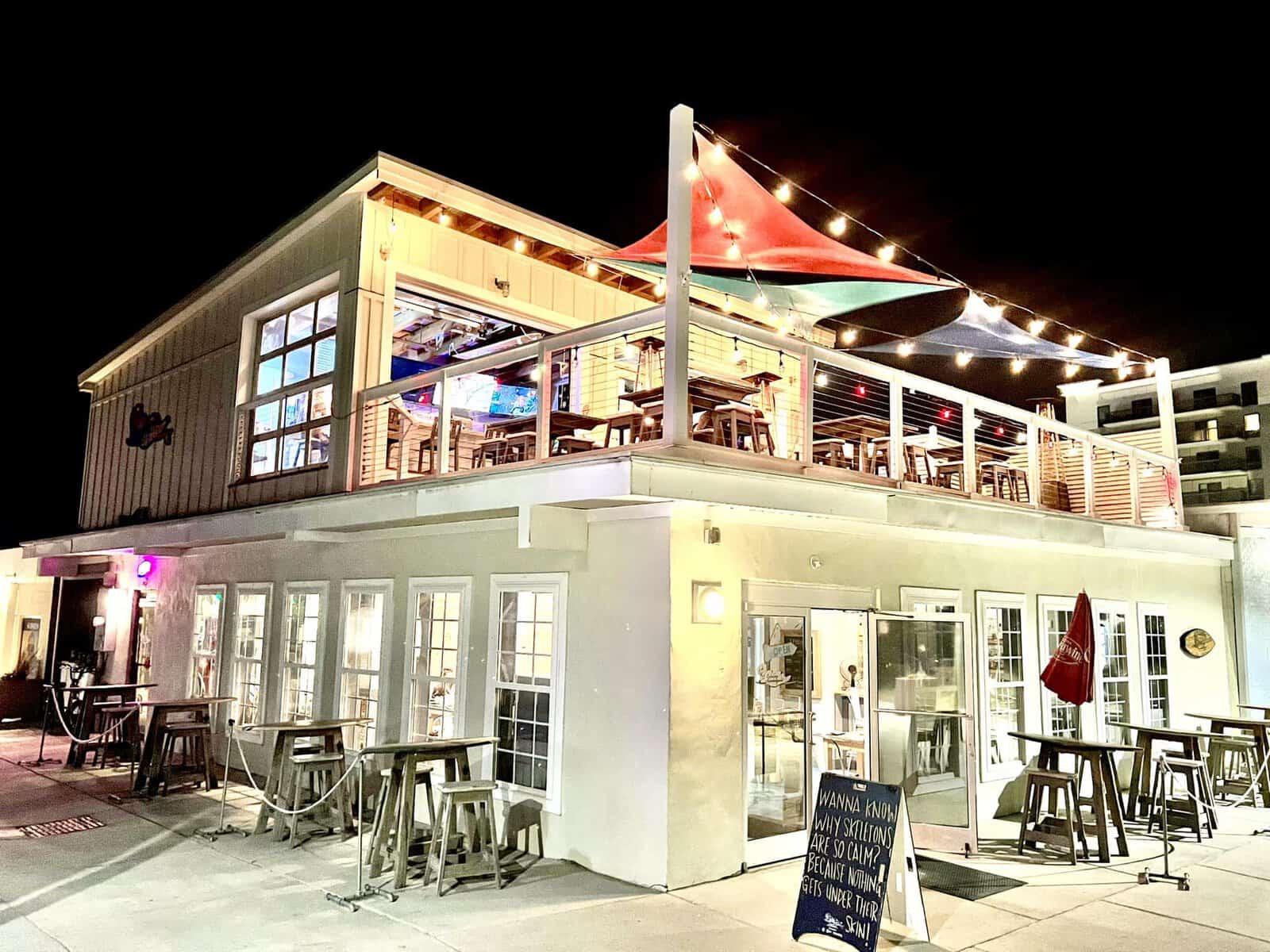 Sunny Daze Smokehouse Oceanfront Restaurant is Located on the Historic Carolina Beach Boardwalk in Carolina Beach, North Carolina