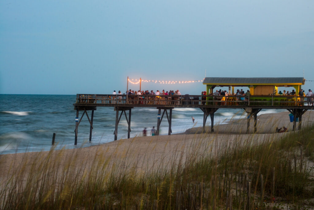 The Ocean Grill and Tiki Bar is an Oceanfront Restaurant with a Private Pier Located in Carolina Beach, North Carolina