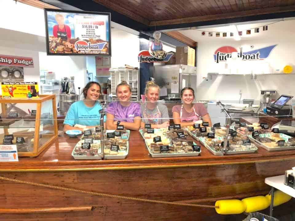 The Fudgeboat is Located in Carolina Beach, North Carolina along the Historic Carolina Beach Boardwalk