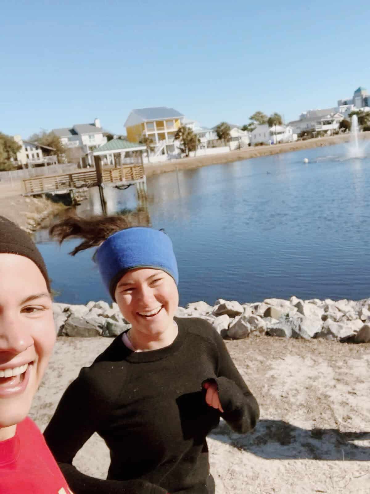 Enjoy a run around the Carolina Beach Lake loop trail Airbnbs next to the Carolina Beach Lake and Boardwalk
