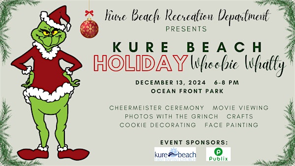 Kure Beach Recreation Center Presents Kure Beach Holiday Whoobie Whatty on December 13, 2024 at the Ocean Front Park