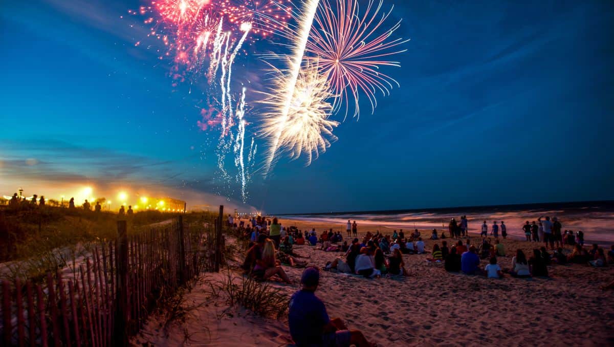 Summer Fireworks by the Ocean at Carolina Beach - Family Friendly Things To Do at The Beach