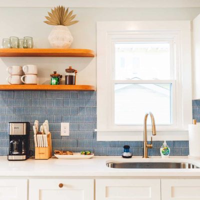 Clean cozy kitchen is historic beach cottage in Carolina Beach NC