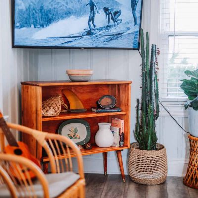 A large smart TV and fast high-speed internet are just a few things that makes this Airbnb in Carolina Beach standout